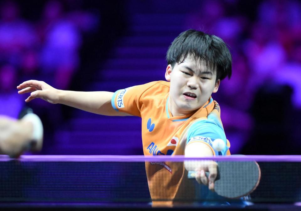 　初戦を突破した松島輝空（撮影・堀内翔）