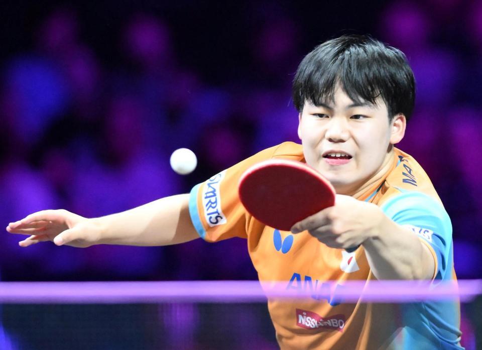 　初戦を突破した松島輝空（撮影・堀内翔）