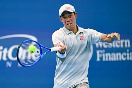 　シンシナティ・オープンのシングルス１回戦で敗退した錦織圭＝シンシナティ（ゲッティ＝共同）