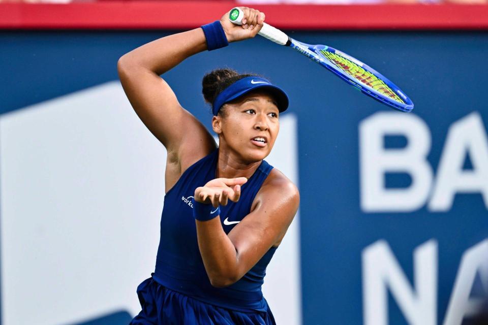 　女子シングルス決勝でプレーする大坂なおみ（ゲッティ＝共同）