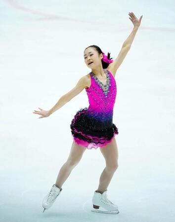 　今季初戦でショートプログラムを披露した島田麻央