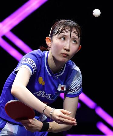 　女子シングルス準々決勝で陳幸同と対戦する早田ひな