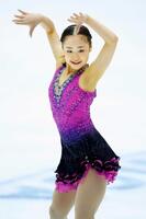 　ジュニア女子ＳＰ　演技する島田麻央