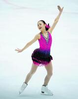 　今季初戦でショートプログラムを披露した島田麻央