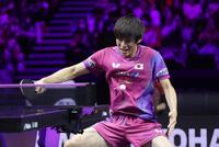 　王楚欽に敗れた戸上隼輔（撮影・佐々木彰尚）