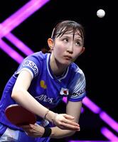 　女子シングルス準々決勝で陳幸同と対戦する早田ひな