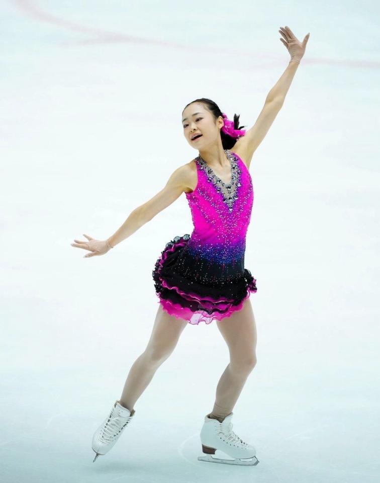 　今季初戦でショートプログラムを披露した島田麻央