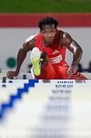 　男子１１０メートル障害決勝　力走する村竹ラシッド