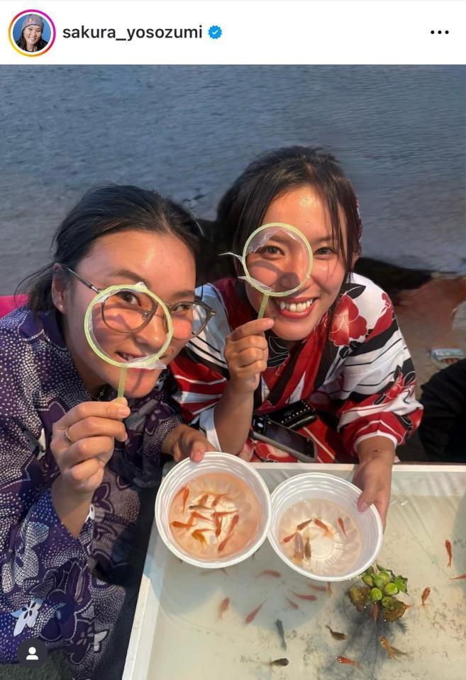 　四十住さくらインスタグラム（ｓａｋｕｒａ＿ｙｏｓｏｚｕｍｉ）より