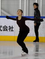 　練習を公開した千葉百音（撮影・中野裕美子）