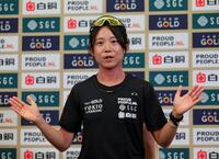 　インタビューに答える高木美帆