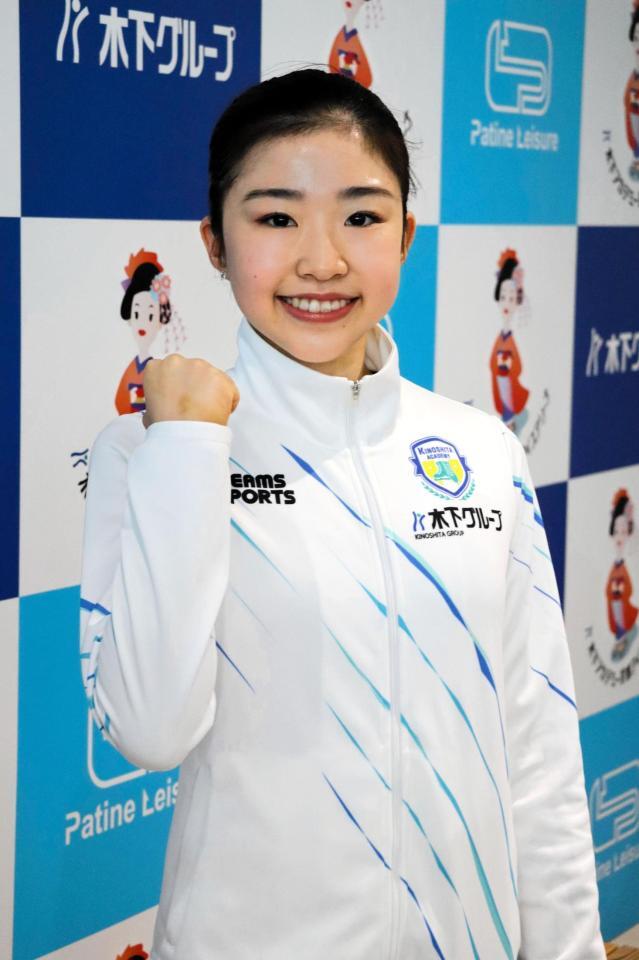 　シーズンの意気込みを語った千葉百音（撮影・中野裕美子）