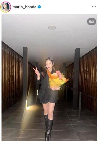 ２４歳の誕生日を祝った本田真凜。インスタグラム＠ｍａｒｉｎ＿ｈｏｎｄａより
