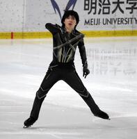 　ショートプログラムを披露した三浦佳生