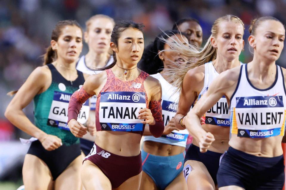 　女子５０００メートルで力走する田中希実（ＡＰ＝共同）