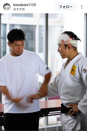 ドンマイ川端のインスタグラム（＠ｋａｗａｂａｔａ１１２９）から