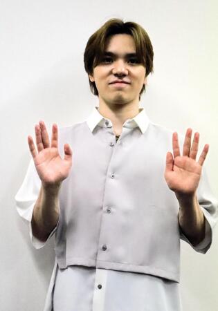 　アイスショーをＰＲした宇野昌磨さん（撮影・中野裕美子）