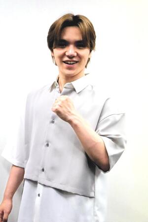 　アイスショーをＰＲした宇野昌磨さん（撮影・中野裕美子）