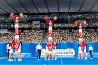 ２４年のジャパンカップ、ディビジョン１高校の部でノーミスの華麗な演技を見せた箕面自由学園（撮影・岩國英昭）