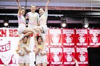 高校チアで強豪の箕面自由学園はディビジョン１、ディビジョン２ともに優勝への期待がかかる（撮影・岩國英昭）