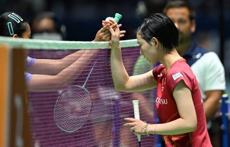 　女子シングルス３回戦で敗れた宮崎友花＝パリ（共同）