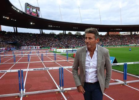 　世界陸連のセバスチャン・コー会長＝２８日、チューリヒ（ロイター＝共同）