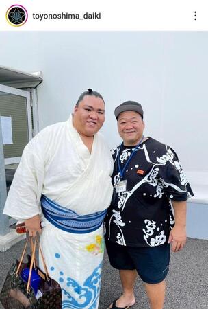 　豊ノ島のインスタグラム（＠ｔｏｙｏｎｏｓｈｉｍａ＿ｄａｉｋｉ）から