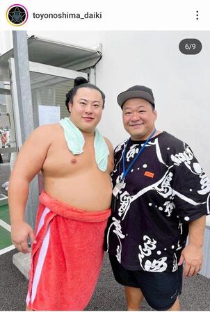 　豊ノ島のインスタグラム（＠ｔｏｙｏｎｏｓｈｉｍａ＿ｄａｉｋｉ）から