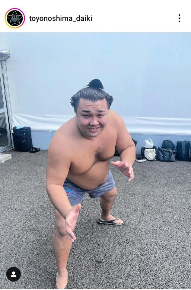 　豊ノ島のインスタグラム（＠ｔｏｙｏｎｏｓｈｉｍａ＿ｄａｉｋｉ）から