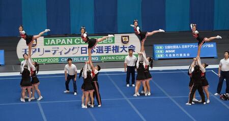 　準決勝トップ通過の帝京大の演技（撮影・伊藤笙子）