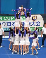 　準決勝３位通過の梅花女子大の演技（撮影・伊藤笙子）