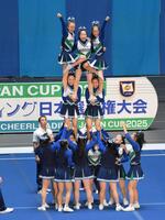 　準決勝５位通過の環太平洋大の演技（撮影・伊藤笙子）