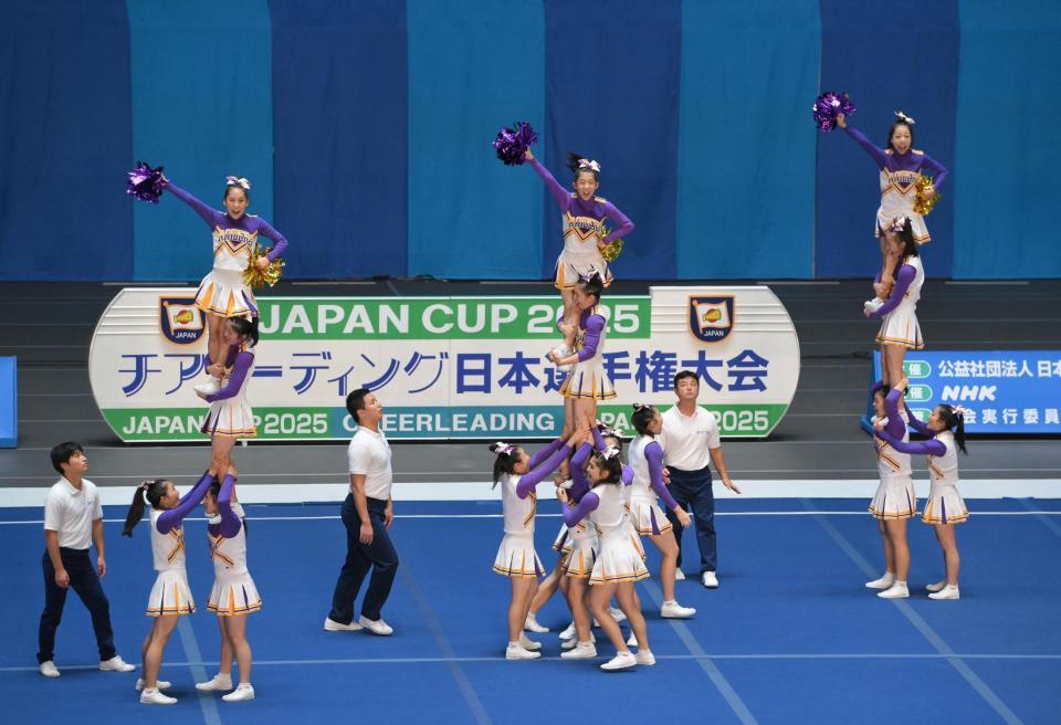 　準決勝を２位で通過した梅花の演技（撮影・伊藤笙子）