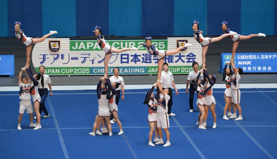 　準決勝３位で通過した如水館の演技（撮影・伊藤笙子）