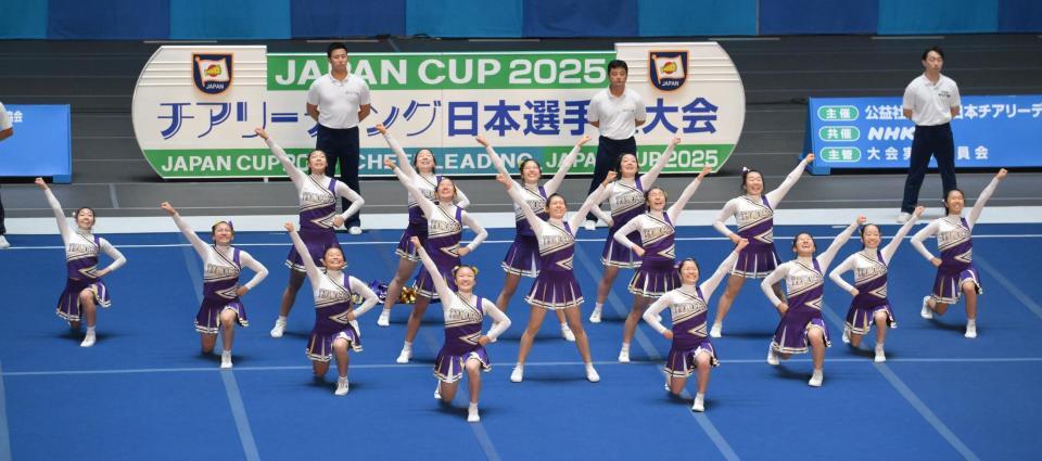 　準決勝６位通過の愛工大名電の演技（撮影・伊藤笙子）