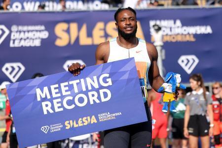 　ジャマイカのキシェーン・トンプソン＝１６日（ゲッティ＝共同）