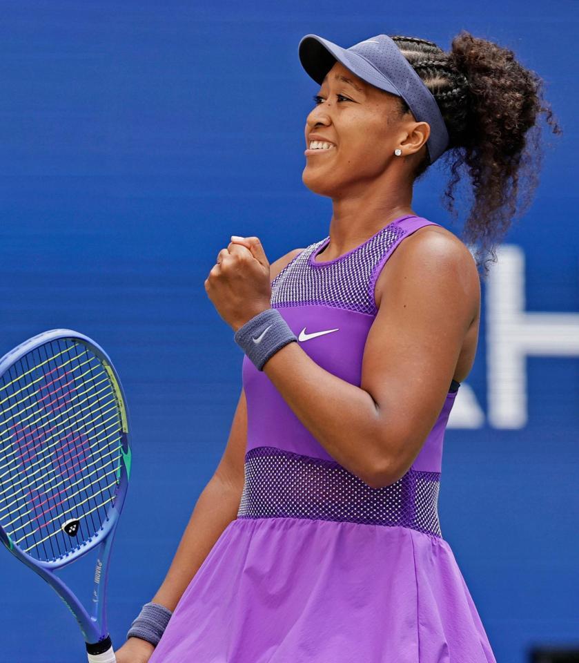 　女子シングルス４回戦で勝利し、笑顔を見せる大坂なおみ（共同）