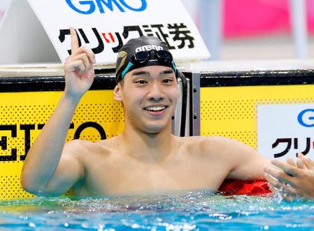 競泳　世界選手権２００自由形銅メダル村佐が凱旋レースＶ　前半日本記録ペース「格の違いを見せられたらと」