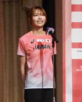 　選手代表として挨拶をした中島ひとみ