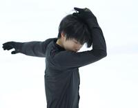 　練習をする山本草太（撮影・中田匡峻）