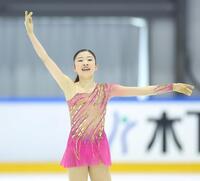 　演技を終え、充実の表情を見せる千葉百音（撮影・中田匡峻）