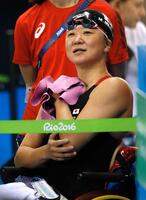 　リオパラリンピックの女子１００メートル平泳ぎ（運動機能障害ＳＢ４）の予選レースを終えた成田真由美さん＝２０１６年