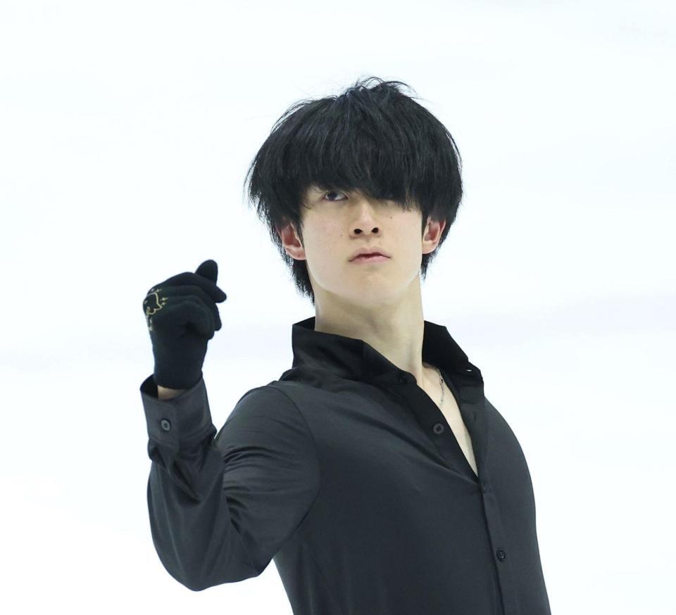 　練習をする山本草太（撮影・中田匡峻）