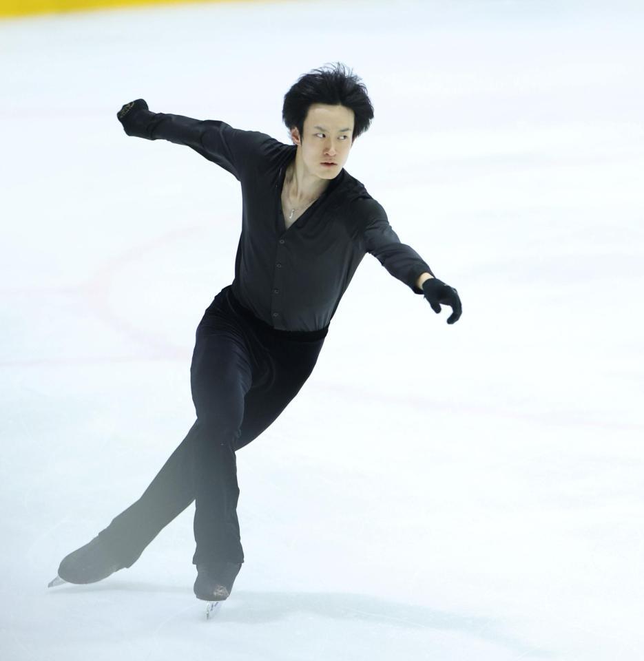 　練習をする山本草太（撮影・中田匡峻）