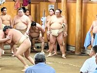 　４０歳ながら張りのある体を披露した玉鷲