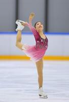 　女子フリーで演技する千葉百音