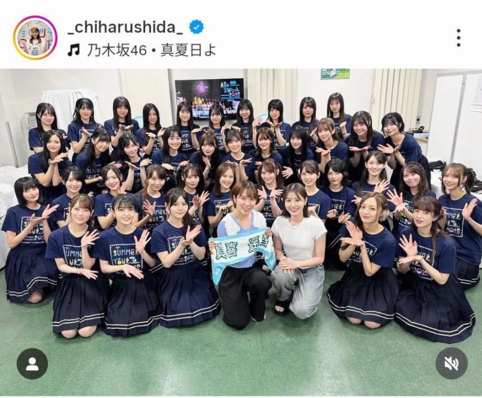 　志田千陽のインスタグラム（＿ｃｈｉｈａｒｕｓｈｉｄａ＿）より