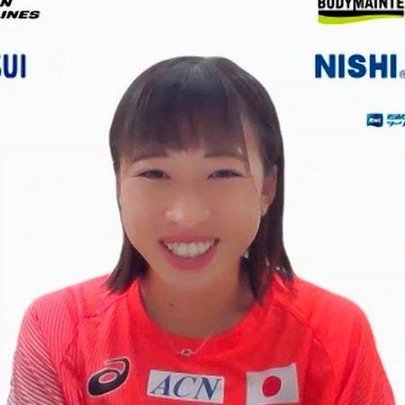 　オンラインで取材に応じる女子マラソンの小林香菜