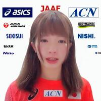 　オンラインで取材に応じる女子マラソンの佐藤早也伽