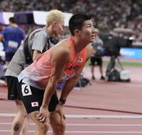 　男子１００メートル予選で敗れた桐生祥秀（撮影・石井剣太郎）
